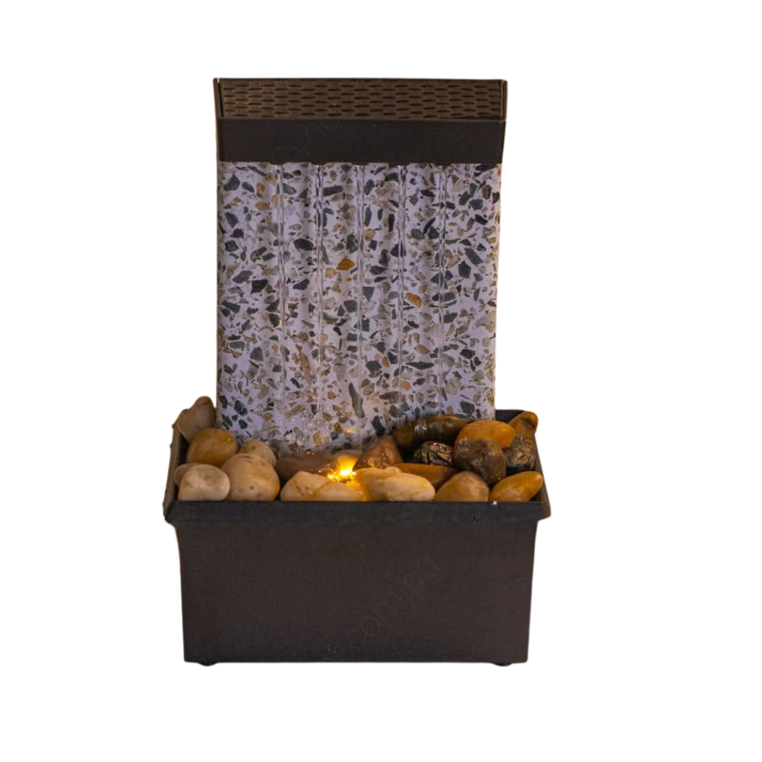 TableTop LED Fountain Decor with Decorative Stones