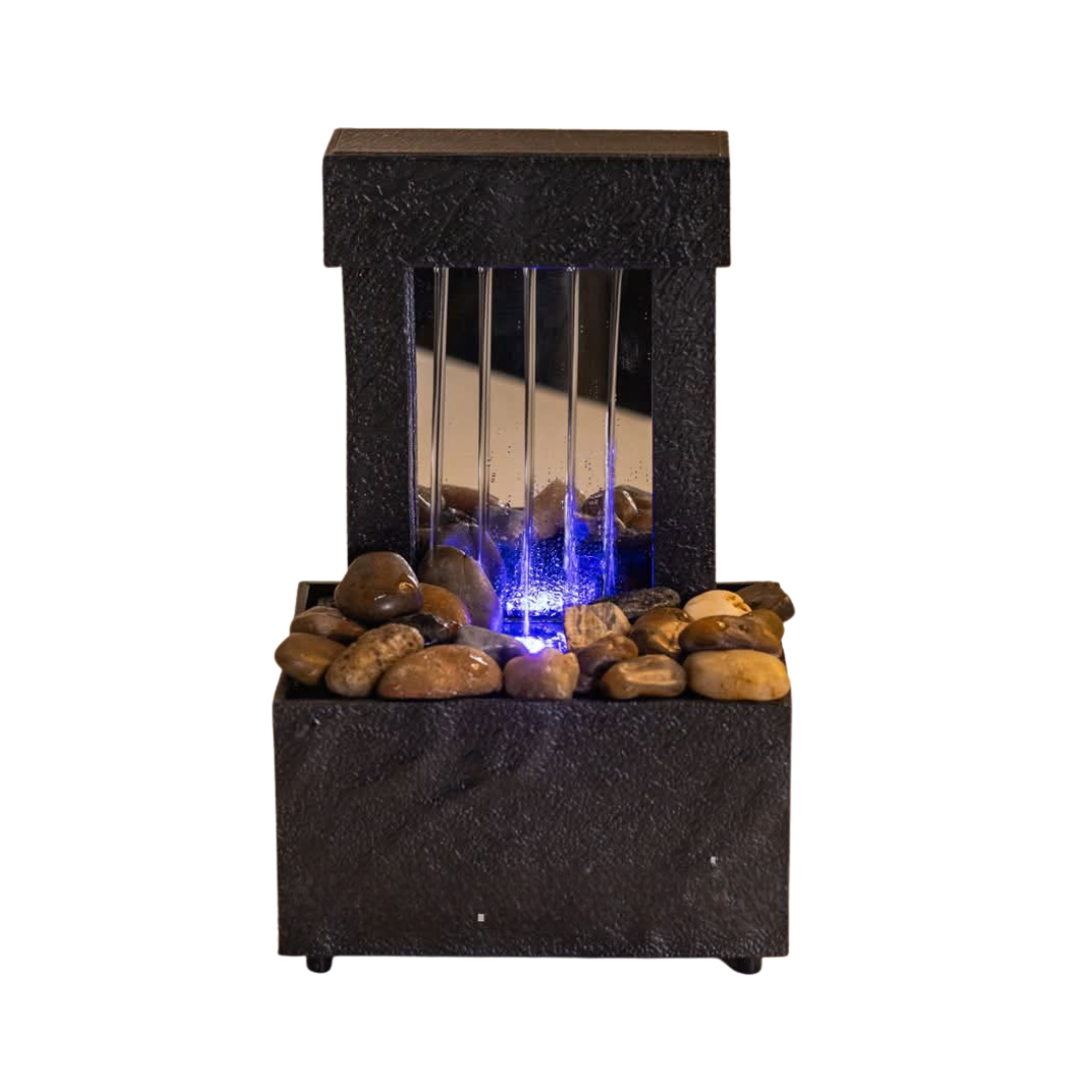 TableTop LED Fountain Decor with Decorative Stones