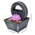 TableTop LED Fountain Decor with Decorative Stones