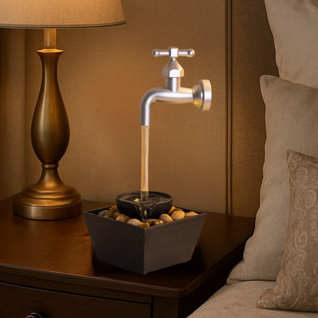 Tabletop Led Decor TableTop LED Fountain Decor with Decorative Stones – Decovative