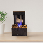 TableTop LED Fountain Decor with Decorative Stones