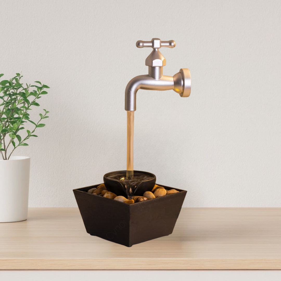 Tabletop Led Decor TableTop LED Fountain Decor with Decorative Stones – Decovative