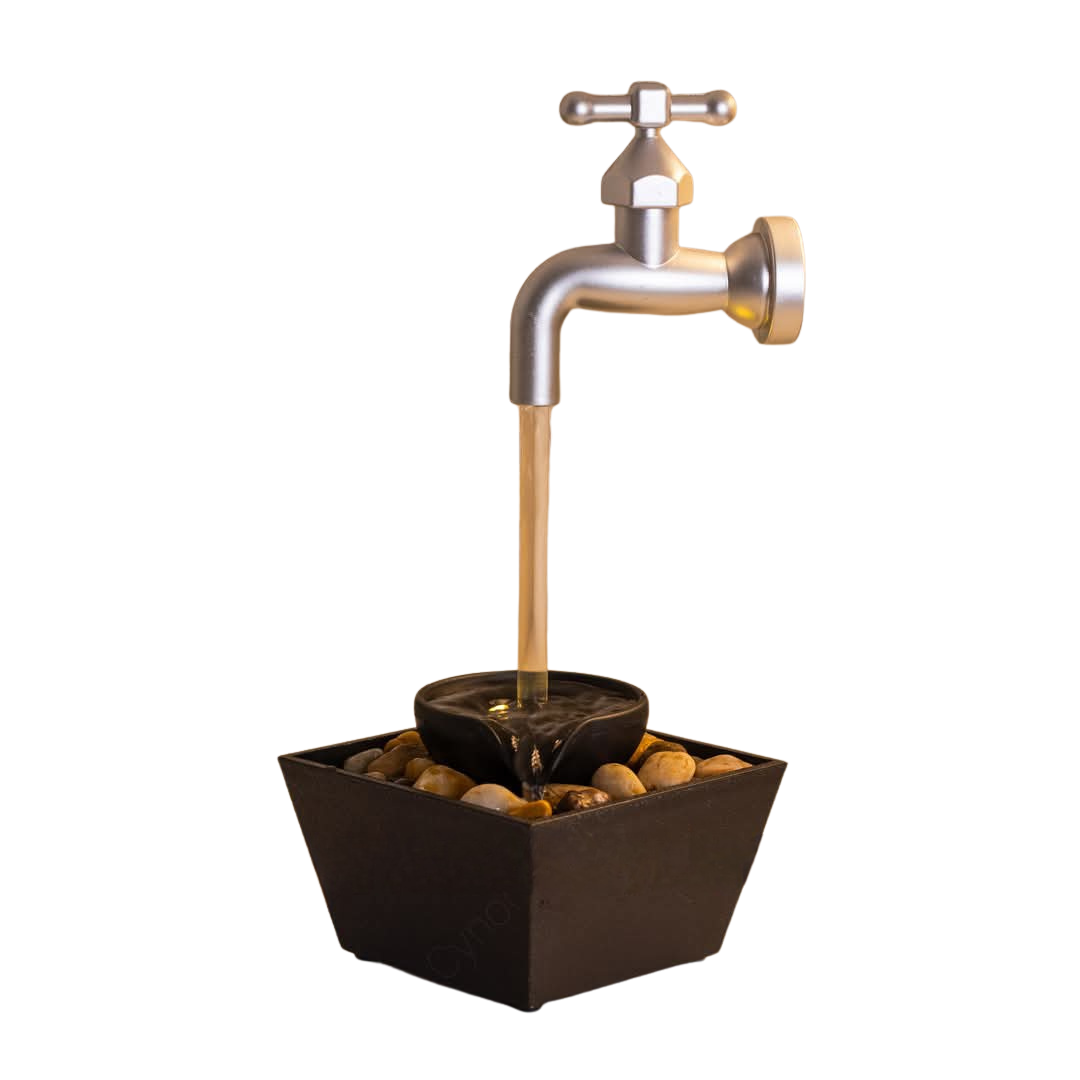 TableTop LED Fountain Decor with Decorative Stones