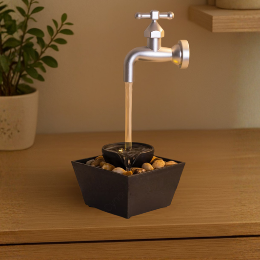 TableTop LED Fountain Decor with Decorative Stones