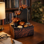 TableTop LED Fountain Decor with Decorative Stones