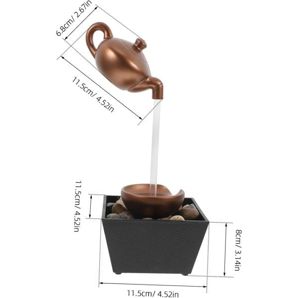 TableTop LED Fountain Decor with Decorative Stones