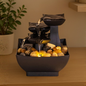 TableTop LED Fountain  Decor with Decorative Stones