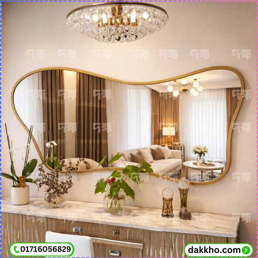 Cloud Curve Gold Luxury Accent Mirror