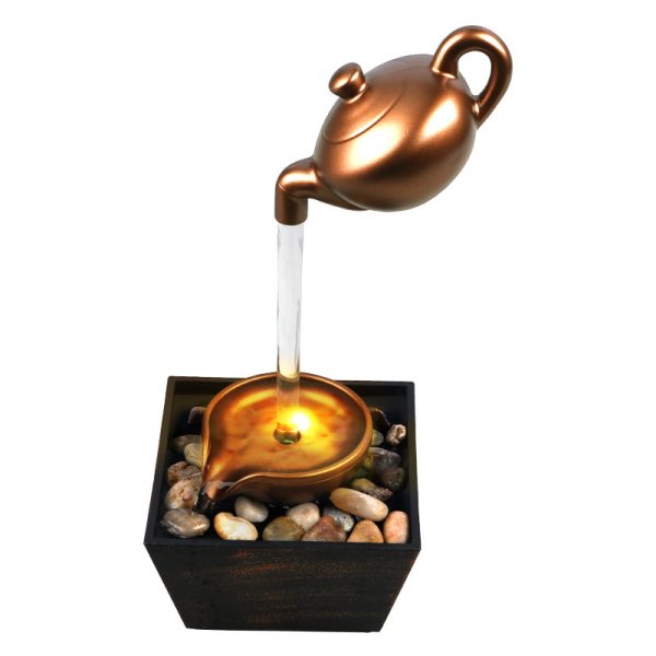 TableTop LED Fountain Decor with Decorative Stones