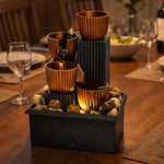 TableTop LED Fountain Decor with Decorative Stones