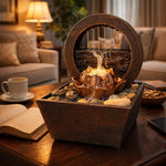 TableTop LED Fountain Decor with Decorative Stones
