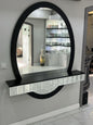 Decorative Oval mirror with shelf