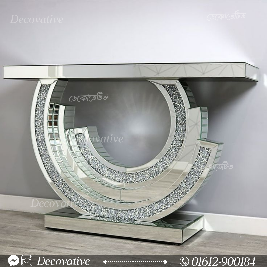 Console table with mirror