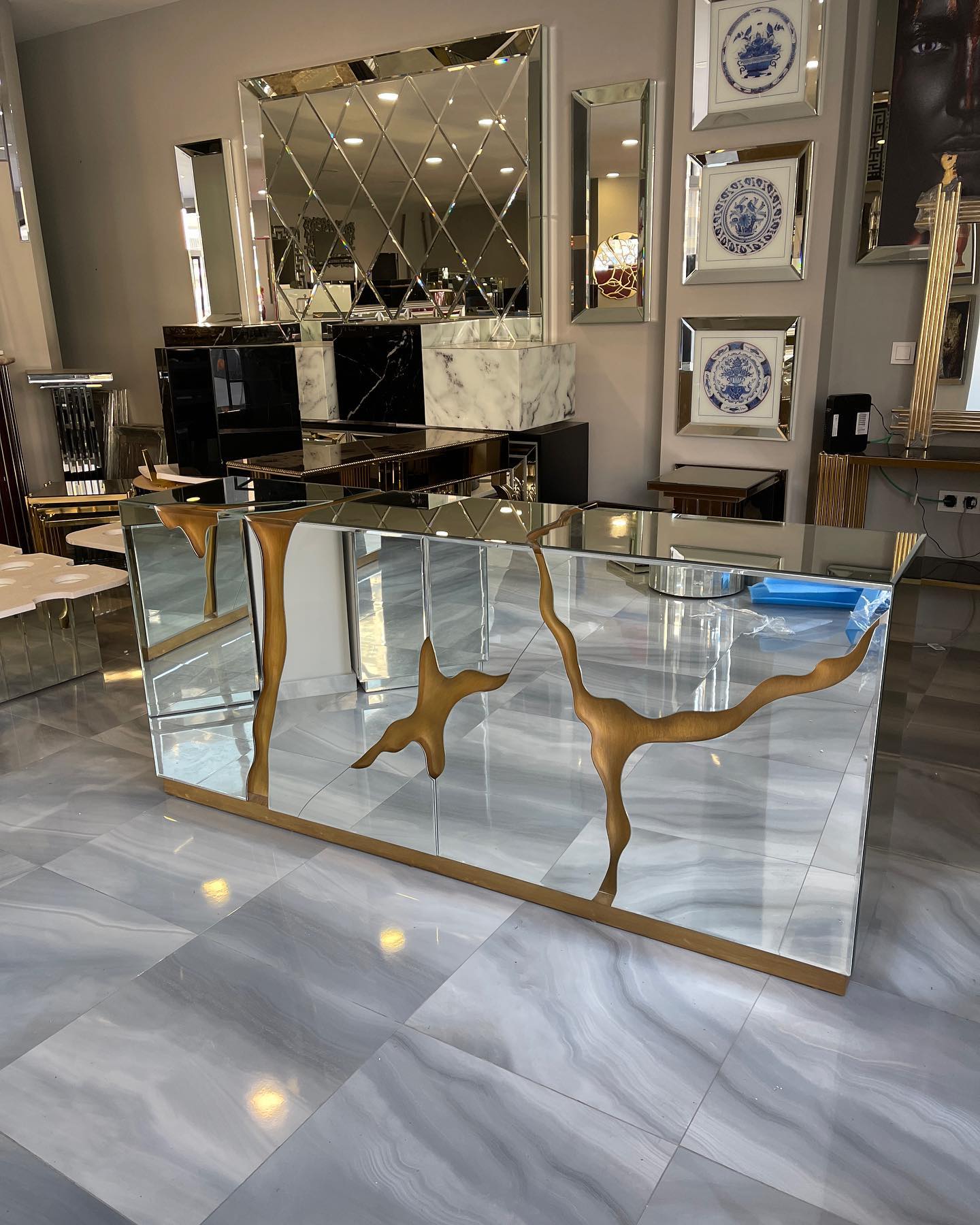 Mirrored Sideboard