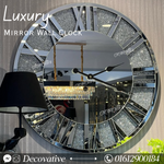 Sparkle Mirror Wall Clock silver