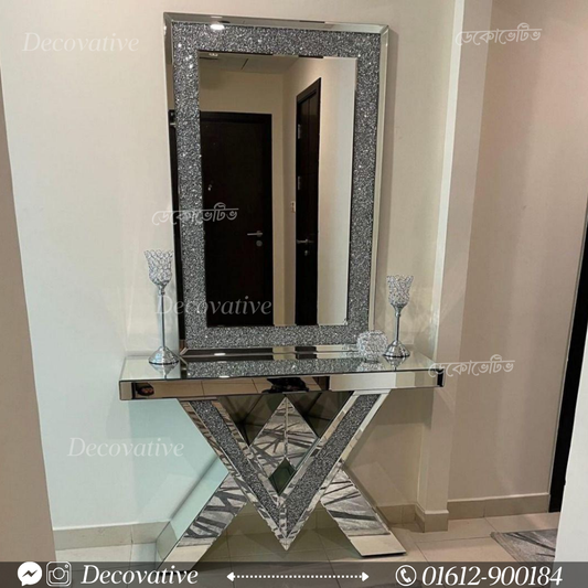 Console table with mirror