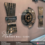 Mirror Wall Clock with Decor