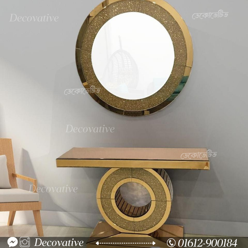 Console table with mirror