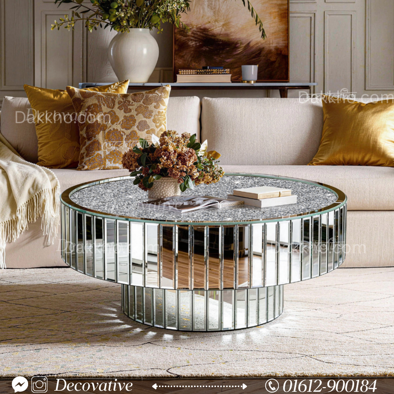 Modern Mirror Center Table