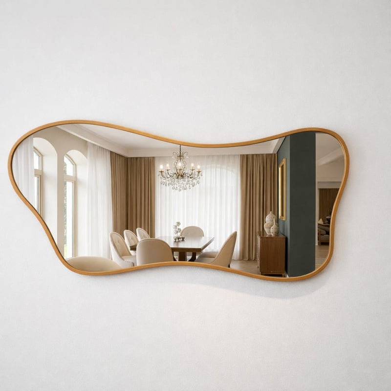Cloud Curve Gold Luxury Accent Mirror