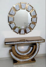 Console table with mirror