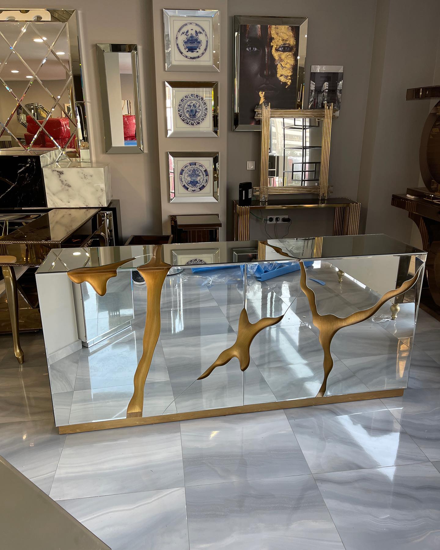 Mirrored Sideboard