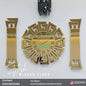 Mirror Wall Clock with Decor