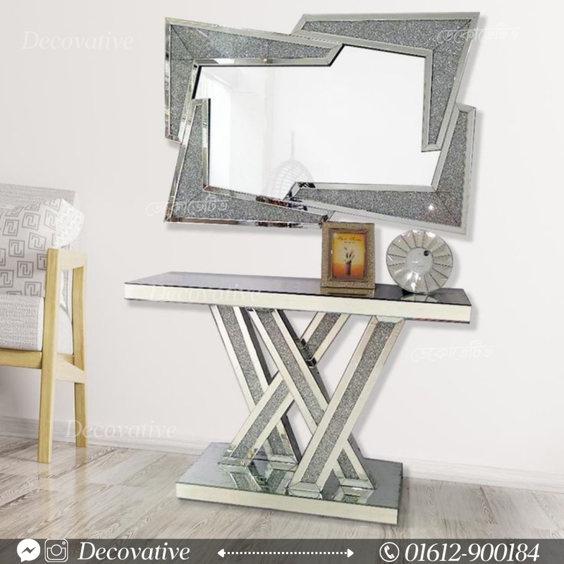 Console table with mirror
